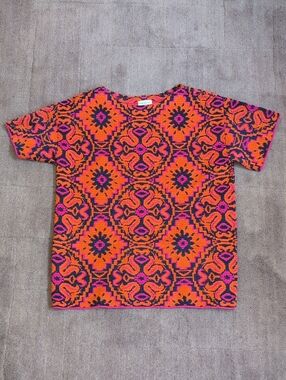 Dries Van Noten geometric tapestry knit sz S